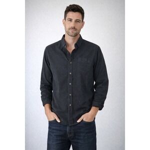 Rare Descendant of Thieves Black Speckled Button‎ Down Long Sleeve Shirt Medium